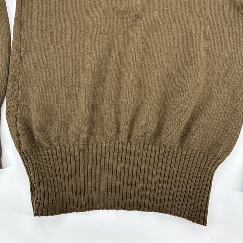 Vintage Military Pullover Herren XL braun Wollpullover 5 Knopf Army 80er USA - Bild 6 von 11