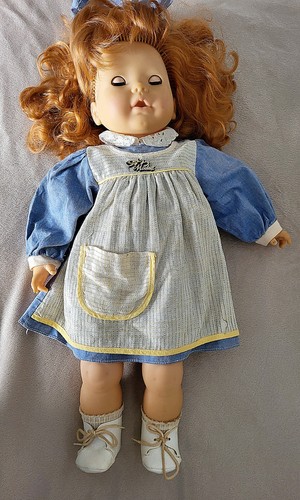 Vintage rothaarige braunäugige Gotz Modell Puppe West Germany Weichkörper - Bild 2 von 3