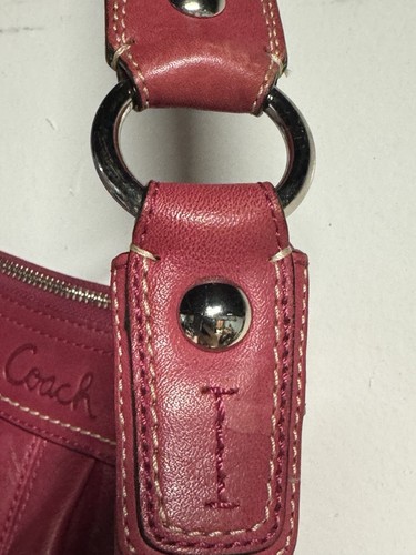 Coach Y2K Soho Hobo Shoulder Pleated Handbag Fuschia Pink F13730 - Picture 3 of 10