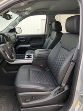 Chevy Silverado High Country 2014-18 Black Genuine Leather Seat Cover Custom Fit