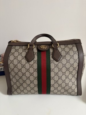 バッグ GUCCI GG PATTERN CANVAS LEATHER BODY BAG GUCCI Ophidia GG Coated Canvas Leather top handle bag | eBay