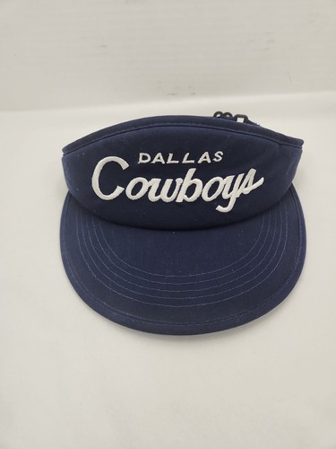 Lote 2 Años 90 De Colección Fútbol Dallas Cowboys Azul Visera Ajustable y Sombrero de Campo de Entrenamiento - Imagen 4 de 16