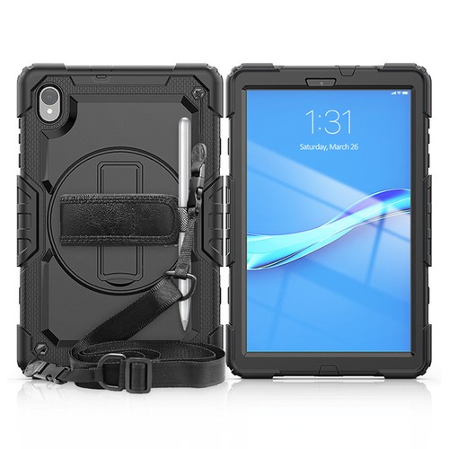 Tablet Protective Case With Shoulder Strap Pen Holder Hand Strap Kickstand S Kit - Picture 3 of 24