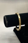 Brilliant Earth 14K Yellow Gold Sapphire Starburst Bangle Bracelet 23.72g