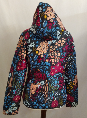 Adidas Originals Multicolour Floral Puffer Jacket Coat with Hood. UK Size 12 - Picture 3 of 13
