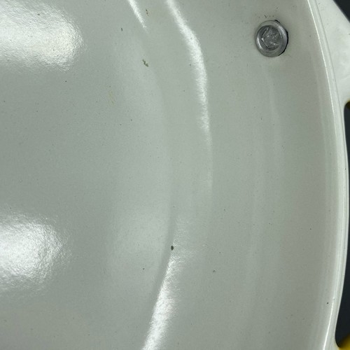 Vintage Copco Denmark D1 Yellow Enamel Cast Iron Small Dutch oven lid 1960's - Picture 7 of 9