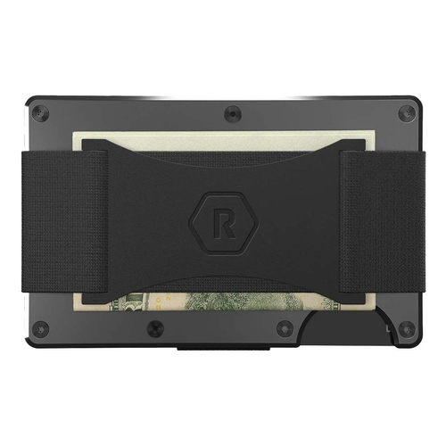 New The Ridge Minimalist Wallet Card Holder Aluminum Wallet - Cash Strap Gray - Picture 2 of 4