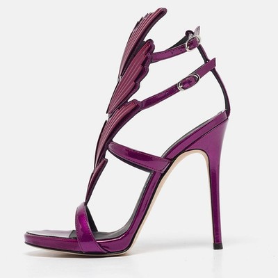 Giuseppe Zanotti Purple Patent Leather Cruel Ankle Strap
