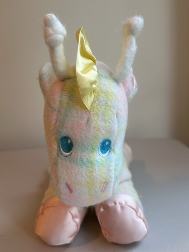 Vintage RARE Playskool Blankies Snuzzles Plush Giraffe snuzzle 1980s Baby Pastel - Picture 6 of 18