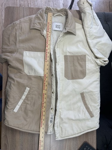 Urban Outfitters BDG Sherpa gefütterte Chore Jacke Herren Gr. Medium neutral beige - Bild 10 von 13