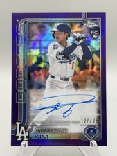 2025 Topps Chrome HYESEONG KIM Rookie RC Purple Refractor Auto /250 - LA Dodgers