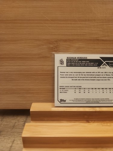 2023 Topps Pro Debut - Rosman Verdugo #PD-44 Autographs (AU, RC) - Picture 3 of 6