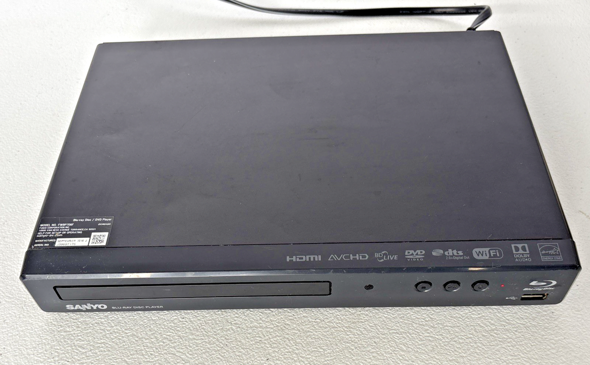 SANYO FWBP706F Blu-ray Disc and DVD Player with Built-in Wi