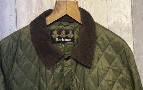 Barbour Lightweight Liddesdale Green Quilted Jacket Good Cond Medium 22 Inch P2P - Picture 4 of 10
