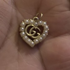 Upcycled Pearl Heart Charm Upcycled Pearl Heart Charm