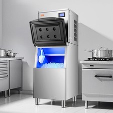 Commercial Ice Storage Bin 250lbs Capacity Stainless Steel Ice Storage Bin