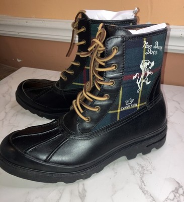 Polo Ralph Lauren Udel Men's Duck Boots Black NWOT 10.5