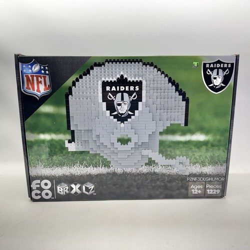 1229 Piece 3D Building Brick - FOCO NFL BRXLZ Football Helmet Las Vegas Raiders - Picture 3 of 6