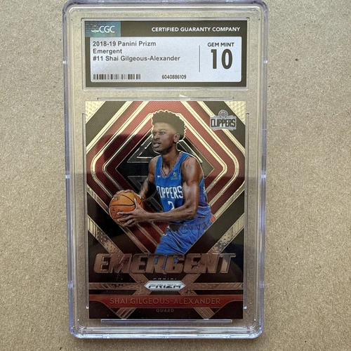 2018-19 Panini Prizm Emergent #11 Shai Gilgeous-Alexander (RC) CGC 10 GEM MINT