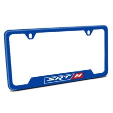Dodge Srt-8 Logo Blue Carbon Fiber Look Plastic 50 States License Frame Dodge Srt-8 Logo Blue Carbon Fiber Look Plastic 50 States License Frame