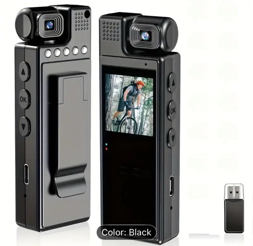 Smart Recorder 1080P HD Body Camera 180’- rotatable Lens Handheld Pocket Camera - Picture 10 of 10