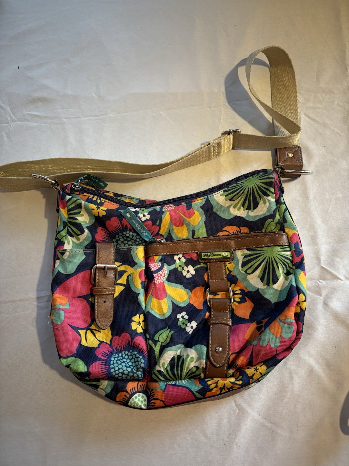 Lily Bloom Crossbody Purse Bag Multicolored Adjustable Strap