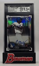 2016 BOWMAN CHROME  REFRACTOR AUTO ONEAL CRUZ /499 SGC 9.5 AUTO 10 PIRATES 