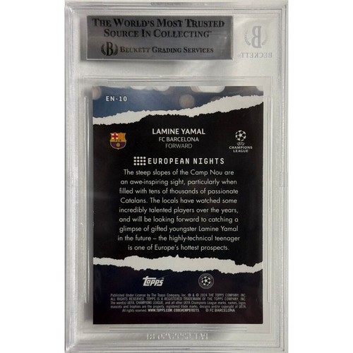 2023-24 Topps Competiciones de Clubes UEFA - European Nights Lamine Yamal #EN-10 (RC) - Imagen 2 de 2