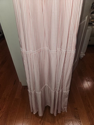 NWT Red Striped Tiered Ruffle Layered Maxi Dress - Picture 6 of 11