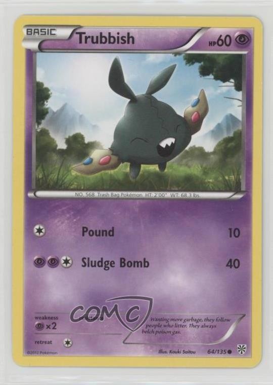 2012 Pokémon Black & White - Plasma Storm Trubbish #64 1bu3