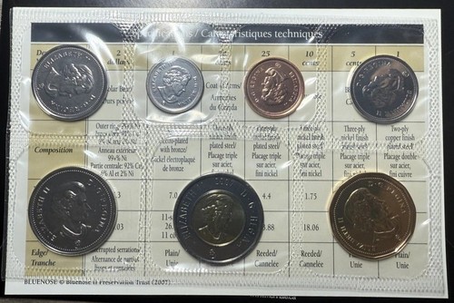2007 CANADA - OFFICIAL MINT BU SET (7) -w/ BI-METAL TOONIE $2 - RCM PKG w/ COA - Picture 4 of 10