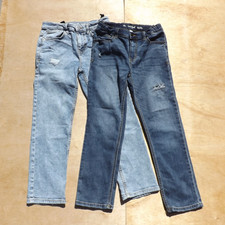 Size 12  Slim Leg Denim Jeans, Cat  Jack, Girls Light  Medium Wash