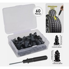 60pcs Tire Repair Kit Diy Flat Tire Repair Car Truck Motorcycle Home Plug Patch.