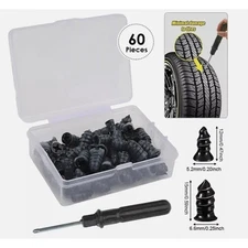 60pcs Tire Repair Kit DIY Flat Tire Repair Car Truck Motorcycle Home Plug Patch.