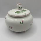 New ListingVintage flower frog vase Or Potpourri Pot W/ Roses Cottage Granny Core