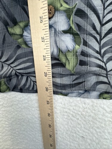 Camisa Tommy Bahama Para Hombres Mediana 100% Seda Floral Camisa de Campamento Hawaiana Ventana - Imagen 9 de 13