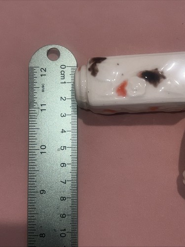 SET 12 Vintage Makramee Perlen groß bunt ORANGE BRAUN GELB 70er Zylinder 3D - Bild 11 von 18