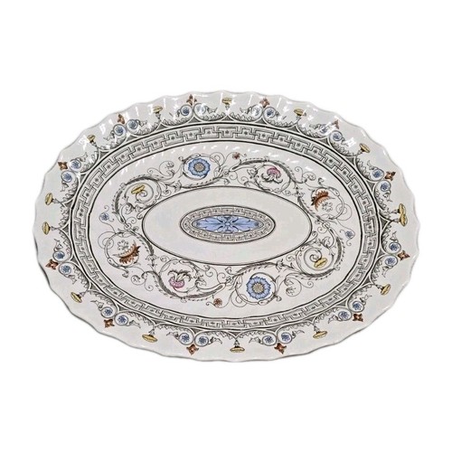 Copeland Spode Florence England 13” Oval Scalloped Serving Platter Plate 679639