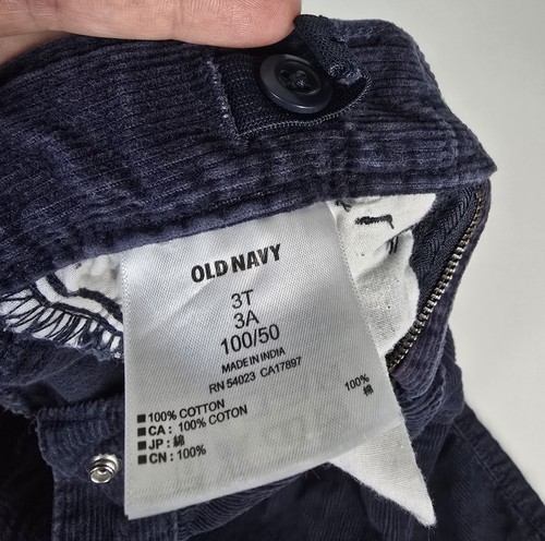 Old Navy Blue Corduroy Navy Straight Leg Pants Boys 3T Toddler - Picture 8 of 9