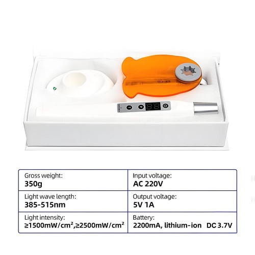 Luces de curado LED dentales de 1 segundo herramientas dentistas lámpara de curado de resina USB 1500-2500mW/cm2 - Imagen 10 de 13