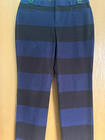 Banana Republic Women’s Dress Pants Flat Front Blue/Black Stripe Size 4 — photo 1
