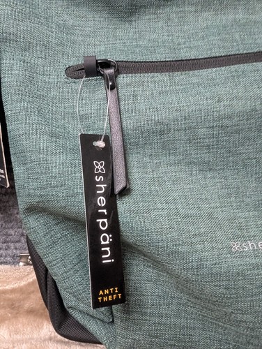 Sherpani Vale Travel Antitheft Crossbody Bag Green RFID Protected Shoulder Bag - Picture 3 of 15