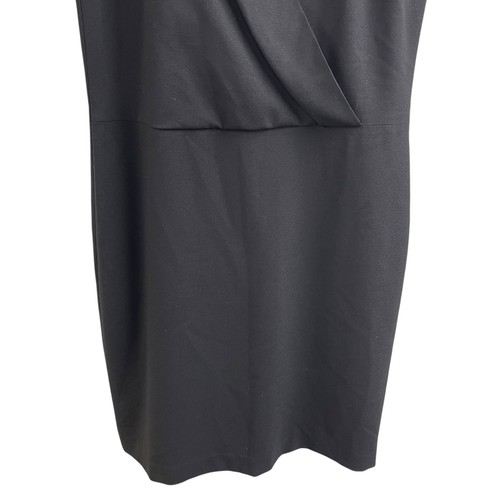 Theory Black Sheath Dress Wool Sleeveless Size 10 - Picture 3 of 8