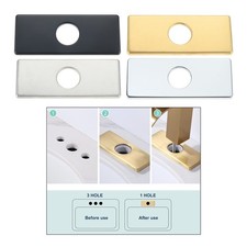 6" Faucet Deck Plate Square Shape Black/Chrome plated/Brushed Nickel/ Gold