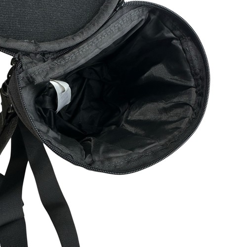 Gymshark Mini Barrel Bag Black Crossbody Strap Zipper Pockets - Picture 3 of 9