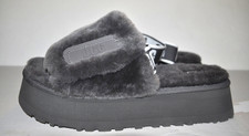 NEW UGG Disco Slide Womens Platform Slippers Size 9 Ash Fog Gray