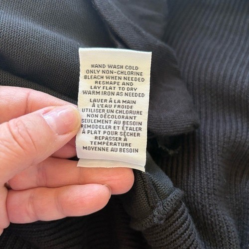 Cárdigan suéter Magaschoni negro frente abierto largo para mujer talla XL - Imagen 5 de 5