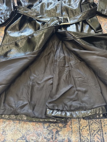 ZARA WOMAN NEU OHNE ETIKETT STEVEN MEISEL TRENCHCOAT MIT GÜRTEL KUNSTLEDER XS - Bild 10 von 18