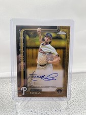 Aaron Nola 2025 Topps Gilded Gold /75 Auto Autograph Aaron Nola CGA-AN Phillies