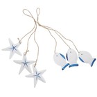 6pcs Mediterranean Style Wooden Welcome Wall Hanging Pendant for Home ( )